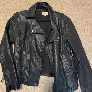 June Black Leather Jacket